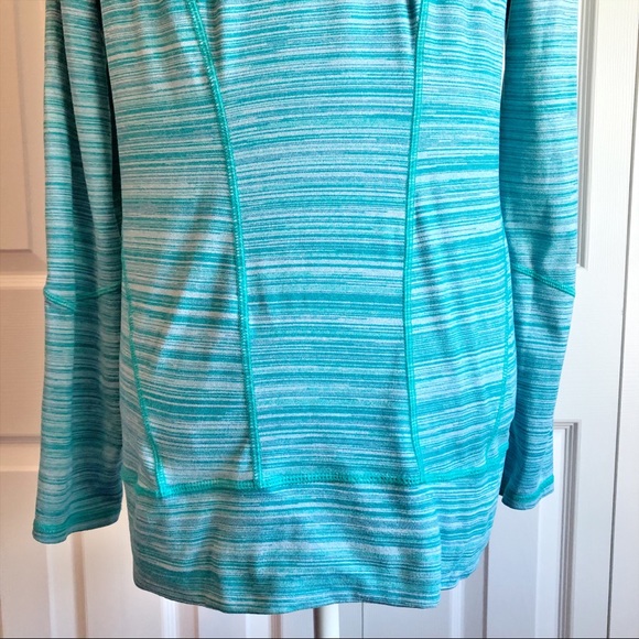 Zella Turquoise Blue Athletic Pullover Hoodie Top Large - Picture 13 of 13